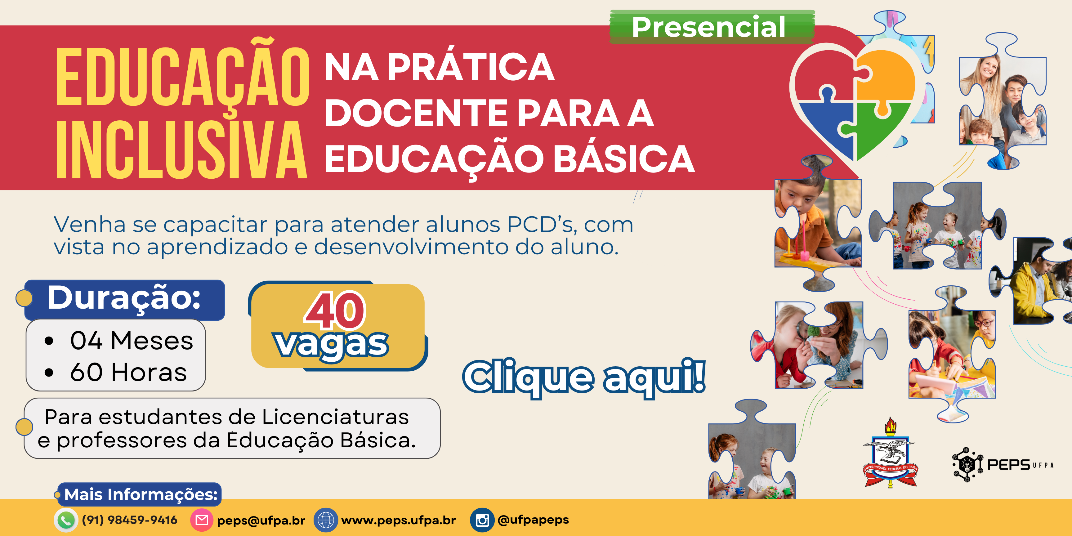 CURSO DE CAPACITAÇÃO EM EDUCAÇÃO INCLUSIVA NA PRÁTICA DOCENTE  PARA A EDUCAÇÃO BÁSICA